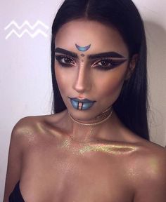 Amazonian Goddess - Festival Ready Beauty Looks - Photos Fantasy Make-up, Egyptian Makeup, Rave Makeup, Beauty Make-up, Glamour Makeup, Halloween Makeup Looks, Halloween Make Up