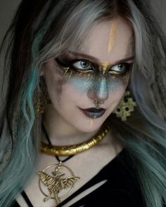 Witch Makeup Looks, Faerie Makeup, Sea Witch Costume, Makeup Look Ideas, Which Makeup