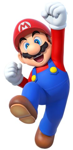 an image of mario running in the air