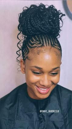 Tribal braids with curls Latest Hair Braids, Cornrows Natural Hair, Cornrows Braids For Black Women, Short Box Braids Hairstyles, Braided Hairstyles For Black Women Cornrows, Short Box Braids, Feed In Braids Hairstyles, African Hair Braiding Styles, Box Braids Hairstyles For Black Women