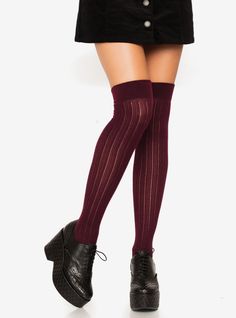 Channel Outfits, Thigh High Sock, Deep Winter, Over The Knee Socks, Leg Avenue, Thigh High Socks, Thigh High Stockings, Knee Socks, Goth Outfits