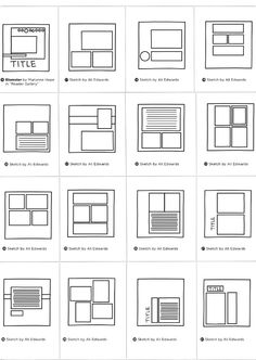 the different types of web pages are shown in this diagram, with each page being drawn