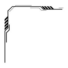 a black and white line drawing of a square frame with diagonal lines on the edges