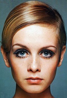 Twiggy Lawson, 1960s Twiggy, 60s Twiggy, Mod Makeup, 1960s Makeup, Twiggy Makeup, Look Disco, 60s Makeup, 60s Hair