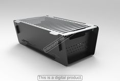 an image of a black and white computer case with the word, this is a digital product