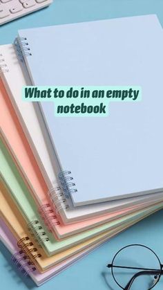 a notebook with the words what to do in an empty notebook