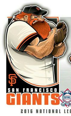 the san francisco giants baseball team is depicted in this promotional poster for their 2012 national league game