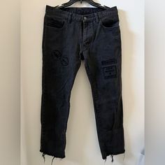 Beautiful Denim From The Autumn/Winter Collection Back In 2004 Need Gone, They Just Sit In My Closet Can Ship Same Or Next Day Number Nine, Give Peace A Chance, Autumn Winter Collection, Denim Color, Mens Straight Jeans, Colored Denim, Winter Collection, Mens Jeans, Autumn Winter