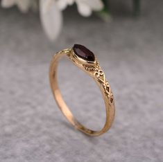 Brass Ring, Red Garnet Ring, Minimalist Jewelry, Anniversary Ring, Vintage Ring, Wedding Ring, Handmade Ring, Deco Ring, Gift for Her - Etsy Garnet Ring Engagement, Christmas Rings, Christmas Ring, Garnet Engagement Ring, Red Garnet Ring, Red Stone Ring, Garnet Ring, Ring Promise, Garnet Rings