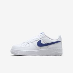 ad eBay - Find many great new & used options and get the best deals for Nike Air Force 1 GS [DV7762-103] Kids Casual Shoes White/Hyper Royal at the best online prices at eBay! Free shipping for many products! Nike Shoes For Boys, Tenis Nike, Air Force Ones, Basketball Sneakers, Iconic Style, Nike Sports, Shoes White, Nike Air Force 1, Nike Sportswear