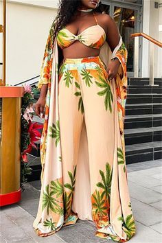 2piece Outfits, Fest Outfits, Mode Kimono, Classy Dress Outfits, Classy Casual, African Design Dresses, Latest African Fashion Dresses, Printed Cardigan