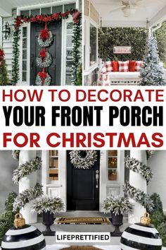 how to decorate your front porch for christmas