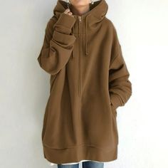 Patlollav Womens Solid Color Hoodie Zipper Sweatshirts Long Coat Tops Color/Size: Coffee/XXXXXL Gender: Women/Female/Girl It is made of high quality materials, durable enought for your daily wearing. I am sure you will like it! If you have any questions about this products, please feel free to contact us. We will contact you within 24 hours to provide you with a better solution. KEY: Womens fall fashion 2022, Christmas gifts, Womens plus size clearance, My orders Color: Beige.  Age Group: adult. Power Suit Women, Cute Baggy Jeans, Vtuber Outfits, Baggy Jeans Outfits, Natural Outfits, Teddy Bear Hoodie, Tide Detergent, Korean Fashion Ideas, Blazer Cardigan