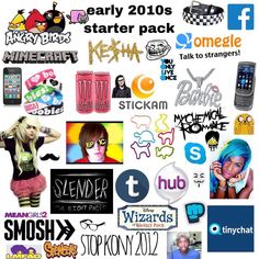 many different logos and stickers on a white background, including cellphones, laptops, phones