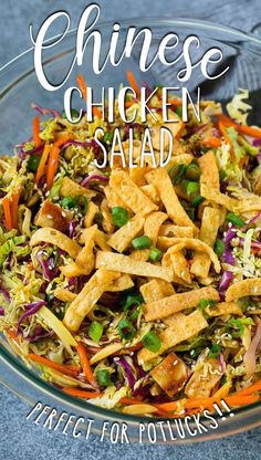 this chinese chicken salad is perfect for potlucks