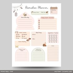 Ramadan Daily Planner Printable, 2023 Ramadan Tracker PDF, Islamic Digital Planner, Prayer Tracker, Meal Planner, Ramadan Journal mealplannerД±nsert #freebloggingplanner♻ Ramadan Daily Planner, Eid Printables, Ramadan Tracker, Planner Ramadan, Prayer Tracker, Ramadan Journal, Ramadan Printables, Meal Planner Printable Free, Unique Planner