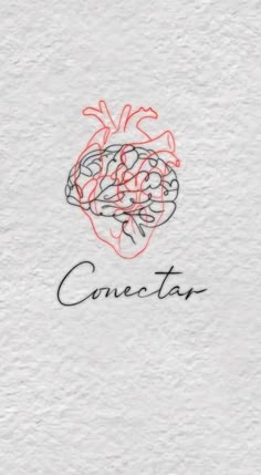 a drawing of a heart with the word conectar written below it