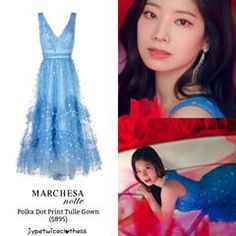 Tulle Gown, Marchesa, Blackpink Fashion, Stage Outfits, Polka Dot Print