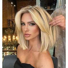 Madison Lecroy Short Hair, Medium Haircut With Long Bangs, Long Bob Haircut With Layers Round Face, Straight Bob With Fringe, Longer Haircut, Blended Bangs, Fringe Haircuts, Blonde Hair With Bangs, Hair Color And Cut