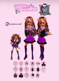 an image of two dolls with different outfits