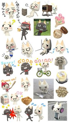 an image of cats with different expressions on it's face and the words go go go