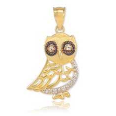 Description: 10k Solid Gold Bohemian Owl Diamond Pendant Item No.: C78 Metal Type: 10k Solid Gold (Available In 14k Solid Gold) Metal Color: Yellow Gold Or White Gold Or Rose Gold Stones: Diamond Si1-2, G-H, 0.08ct Measurement: Height With Bail: 1.1 In Width: 0.6 In Est. Weight: 1.28 Grams (Pendant) . Chain Is Not Included Note: Made To Order. Please Allow 3-5 Days To Be Shipped. Gold Owl, Shine Jewelry, Owl Pendant Necklace, Owl Necklace, Owl Jewelry, Best Jewelry, Owl Pendant, Owl Design, Necklace Fashion