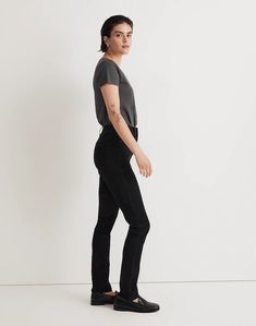 Stovepipe Jeans in Black Rinse Wash Stovepipe Jeans, Madewell Jeans, Denim Details, Cinched Waist, Recycled Cotton, Jeans Pants, Stretch Denim, Madewell, Pants For Women