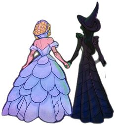 the princess and the frog are holding hands