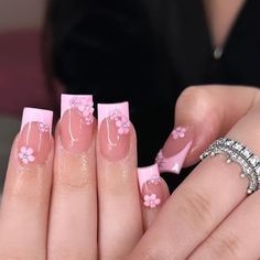 Small Pink Nails Acrylic, Simple Cute Nails Short Square, Short No Acrylic Nails, Cute Nails That Match With Everything, Pink Easy Nail Designs, Short Acrylic Nails With Hello Kitty Charms, Nails To Get For School, Really Cute Nail Designs, Nails Acrylic Short Charms