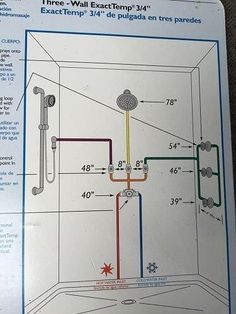 an instruction manual on how to install a shower faucet