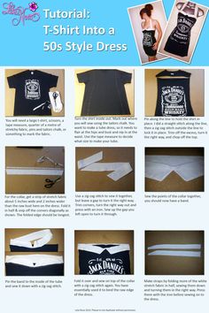 the instructions for how to sew your own tshirt