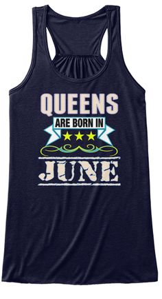 queens are born in july women's racer tank top with stars and stripes on the front