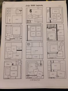 the floor plan for july 2009 layout