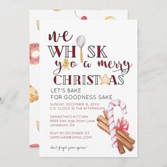 we whisk you a merry christmas party card