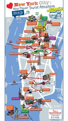 the new york city tourist attractions map