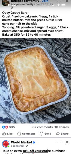 an image of a baked pie in a pan