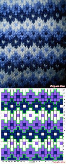 two pictures with different patterns on them, one is blue and the other is purple