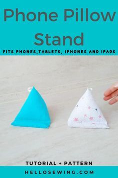 the instructions for how to make a phone pillow stand with this step - by - step video