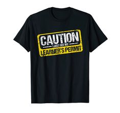 PRICES MAY VARY. Solid colors: 100% Cotton; Heather Grey: 90% Cotton, 10% Polyester; All Other Heathers: 50% Cotton, 50% Polyester Imported Pull On closure Machine Wash Our new driver t shirts will definitely suit your needs. It would make a great gift idea for any birthday, Christmas, graduation or any gift giving occasion. Shopping for learner's permit shirts? This new driver tee is perfect for anyone who just got their driving permit. Lightweight, Classic fit, Double-needle sleeve and bottom Vacation Loading, Learners Permit, Drivers Permit, Driving Permit, Teen Driver, New Driver, New Drivers, Gift Giving, Branded T Shirts