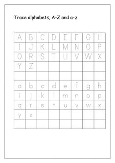 trace alphabets and letters worksheet for kids to practice the letter recognition skills