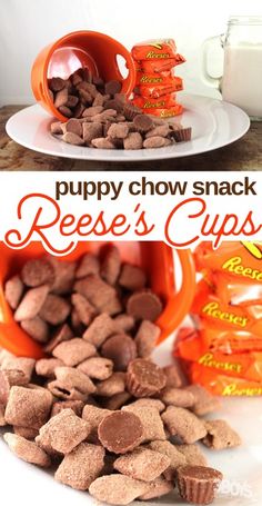 puppy chow snack recipe with reese's cups