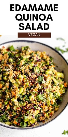 a bowl filled with salad and topped with sesame seeds