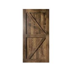 an open wooden door on a white background