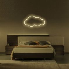 Light up your home with cloud Neon Sign , custom neon sign with name letters number logo photo and any TEXT of your own idea. Size:20 inches to 60 inches for option Light Color: More than 10 popular colors for choose Neon strip color when light off: Same as light on Acrylic Backing:Cut to shape Acrylic Backing Color: Transparent Plug: USA/CAN,UK,EU,AUS/NZ for option Indoor use If you need custom neon sign ,please send me below information, I will Big Neon Signs Bedroom, Home Decor Led Lights, Light Shapes On Wall, Aesthetic Led Signs, Led Lights Signs Neon, Home Neon Light, Led Writing Lights Bedroom, Neon Wall Sign Bedroom, Cloud Neon Light