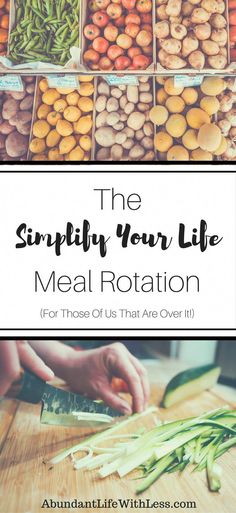 the simplily your life meal rotation for those of us that are over it