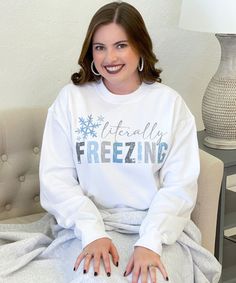 We are in love with this Literally Freezing Graphic Shirt! Shop Born To Be Sassy for all your cold weather needs! Snowflake Graphic, Distressed Font, Cotton Tank Top, Color Shorts, Graphic Shirt, Graphic Shirts, Jeans And Boots, Cold Weather, Shirt Shop