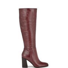 Temas Dress Boots Oxblood Boots, Elegant Red Square Toe Boots, Red Fitted Heeled Boots With Square Toe, Formal Brown Knee-high Boots With Block Heel, Brown Fitted Knee-high Boots With Block Heel, Luxury Brown Square Toe Knee-high Boots, Burgundy Boots, Square Toe Boots, Block Heel Boots