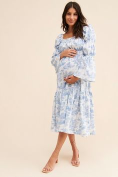 Rent Maternity Hein Midi Dress from Nuuly. Pick 6 items for $98/month. Free shipping + returns. Maternity Vacation Dresses, Maternity Dress Blue, Baby Shower Blue Dress, Nothing Fits But Maternity Dress, Maternity Tea Party Dress, Plus Size Baby Shower Dress, Pregnant Maternity Outfits, Boy Baby Shower Dress For Mom, Blue Baby Shower Dresses