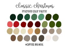 the color scheme for classic christmass