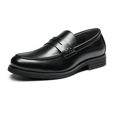 PRICES MAY VARY. Optimal Cushioning: Featuring a highly resilient memory foam insole, these penny loafers for men ensure every step you take is accompanied with maximum comfort and support. Soft Vegan Leather: Designed with a supple and smooth vegan leather upper that brings a sense of gentleness while adding a polished style to your outfits. Lightweight & Wear-Resistant: A flexible, textured EVA outsole with a 1.2-inch heel that ensures great wear resistance and keeps every gentleman walking wi Business Formal Shoes, Mens Slip On Loafers, Walking On The Street, Black Suede Loafers, Loafers For Men, Smart Casual Style, Mens Shoes Black, Business Party, Polished Style